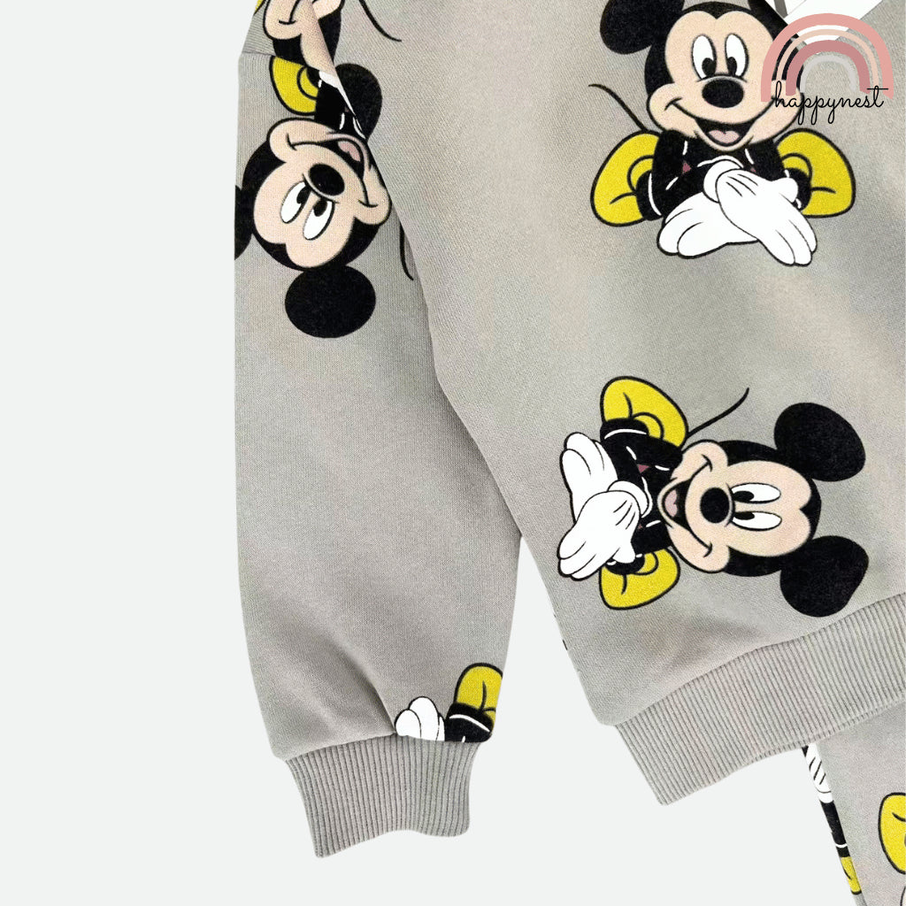 Disney Mickey Mouse Boys 2-Pc Hoodie & Jogger Set | Grey All-Over Print | 2-8 Years (SS678)