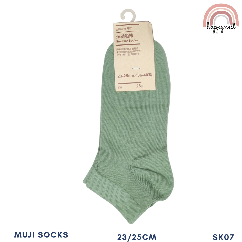 MUJ!-Style Unisex Ankle Socks High Quality Plain Cotton Sock For Kids Color 4.5-7.5 US With Tag 2