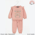 Polo Girls Tracksuit – Floral Sweatshirt & Jogger Pants Set | Overruns Quality | 2–8 Years (SS524)