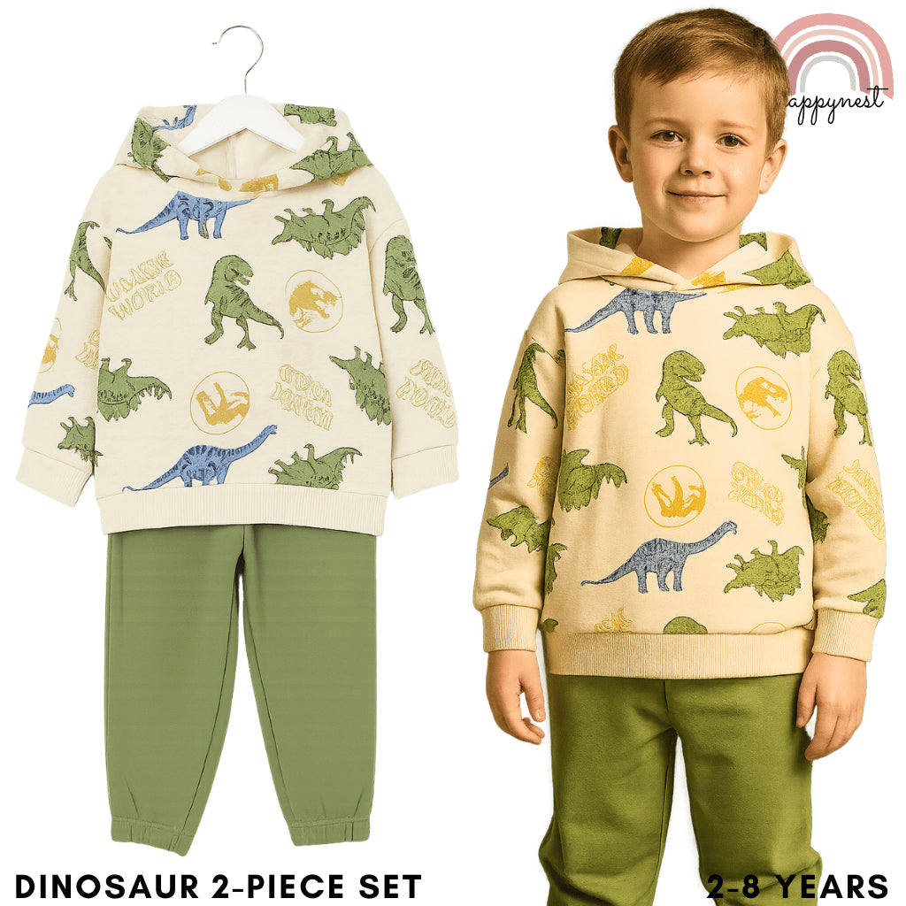 Dino Tracksuit Hoodie & Jogger Set for Boys (2-8 Years) | SS543