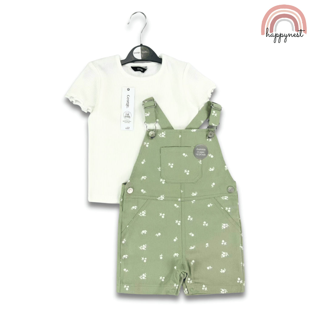 Green Jumper Baby 2-Piece + Ribbed Shirt Set (3–36 Months) | AA363