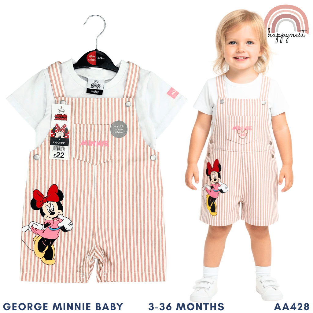 Minnie Mouse Baby Jumper Terno Set (3-36M) | AA428