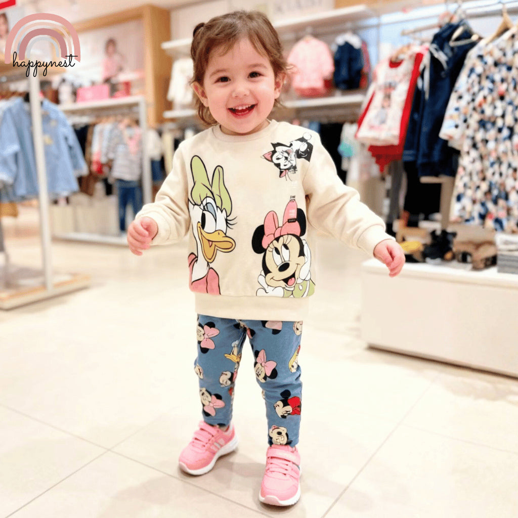 Minnie Daisy Duck Baby Terno Set Pullover & Denim Jeans (3-36M) | SS569