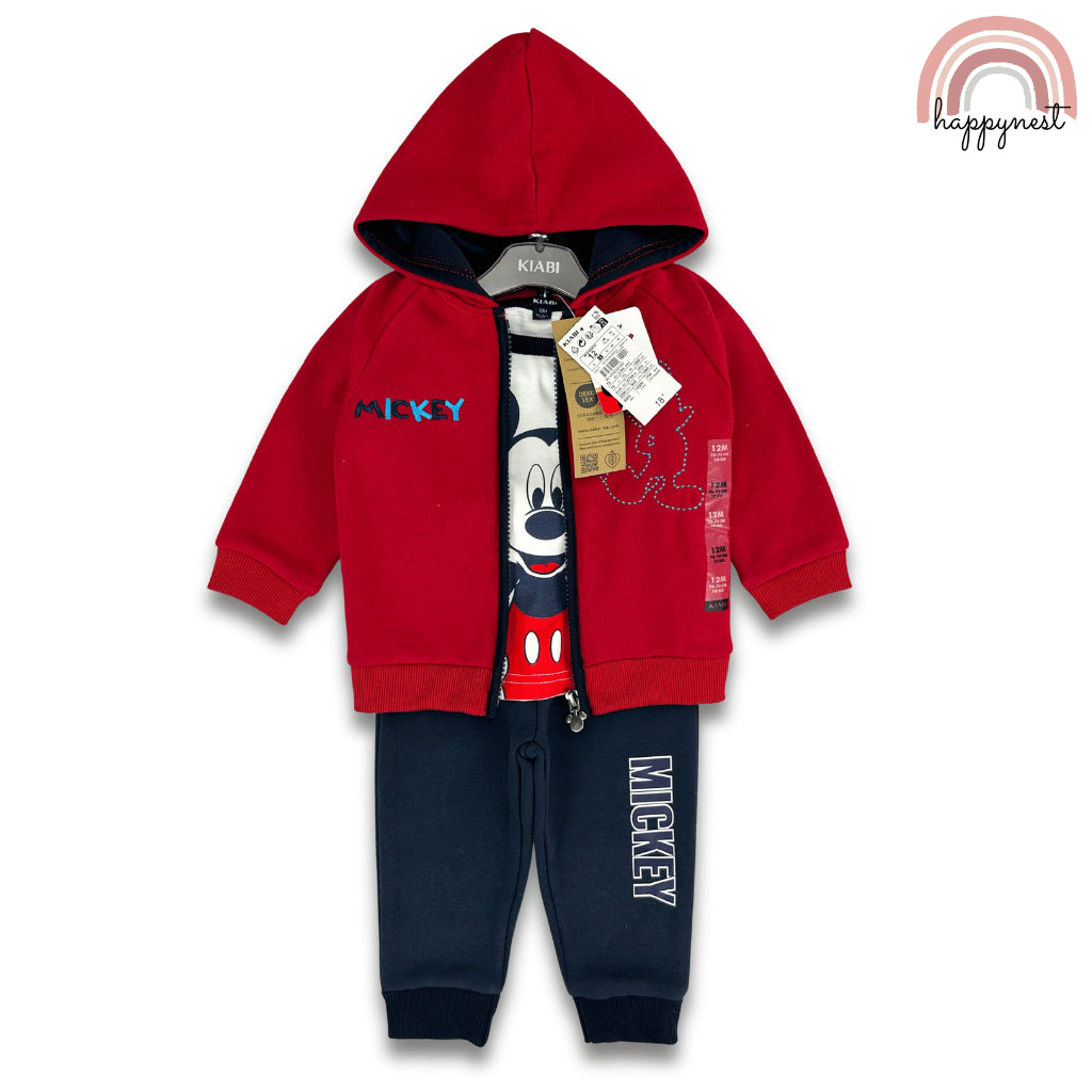 KIABI Mickey Mouse 3-PC Terno Hoodie Set (6-36M) | SS629