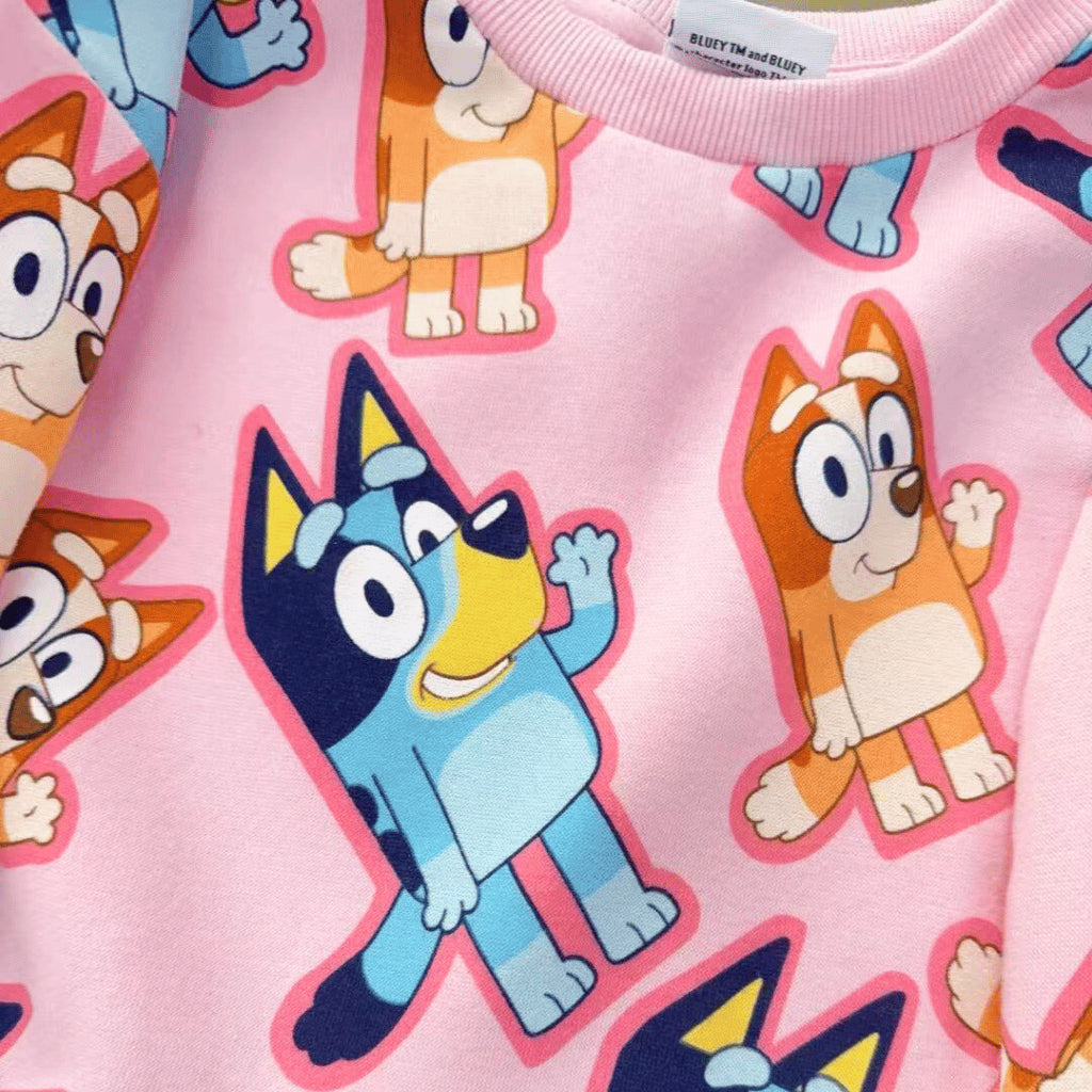 Bluey Dress for Girls Long Sleeve 2-7Y AA430