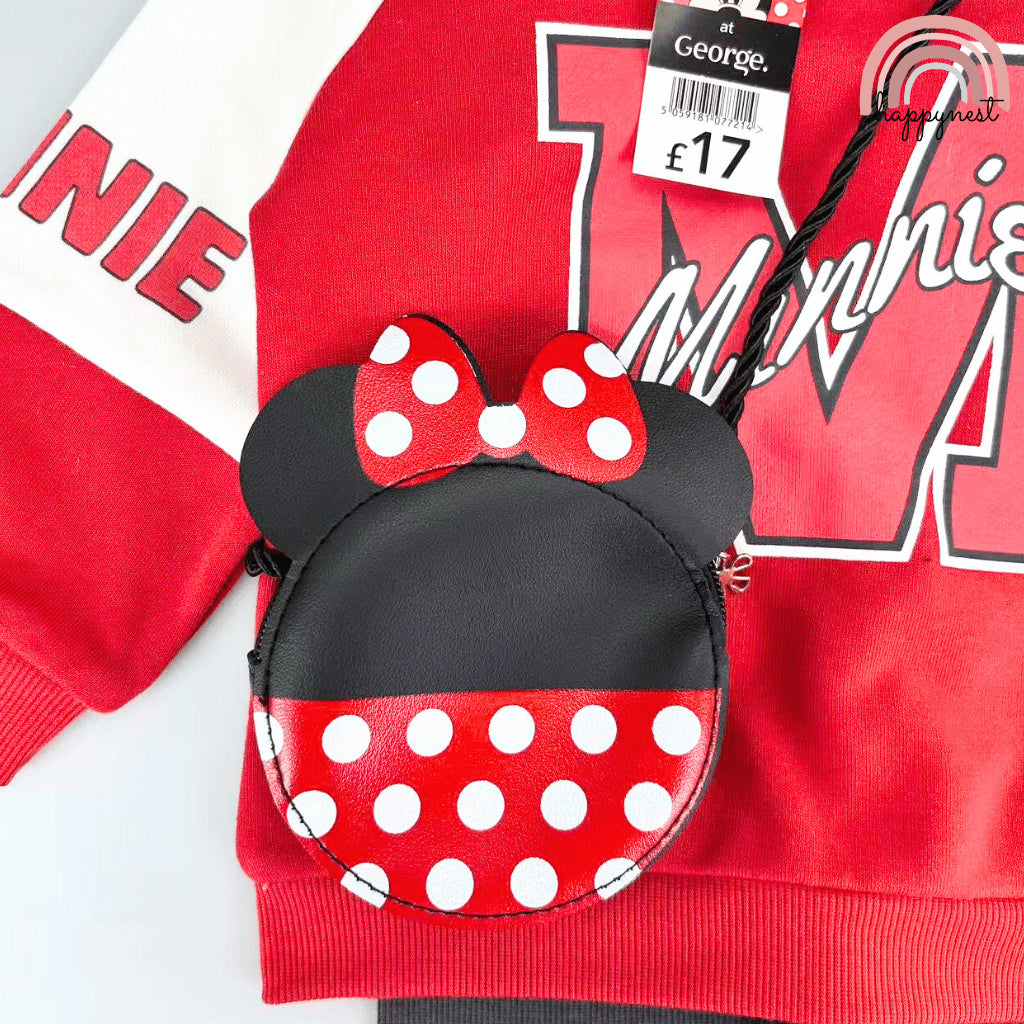 MINNIE MOUSE Girls 3PC Set Baby Toddler Hoodie Sweater Leggings 3M-36M SS596