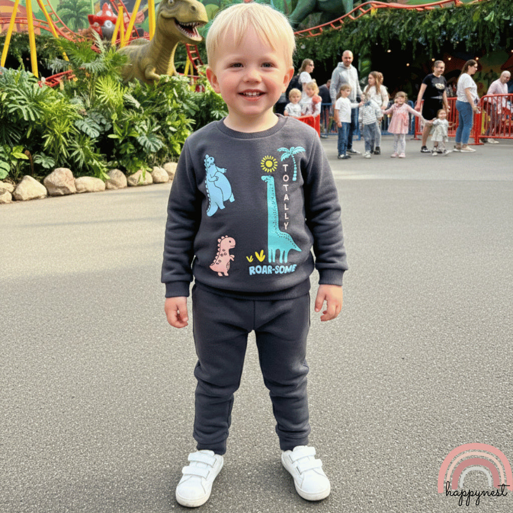 Dinosaur Grey Sweatshirt & Pants Set for Boys 6-36M SS639