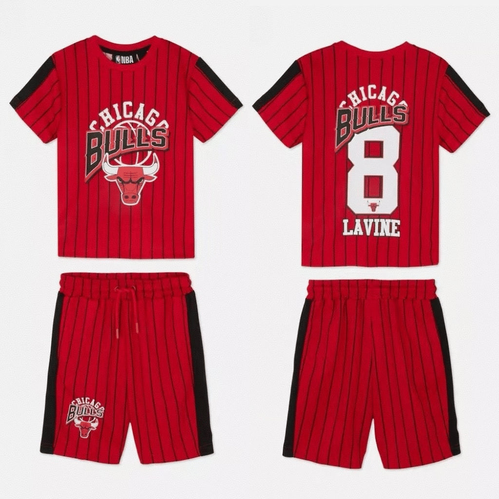 Chicago Bulls Kids' Active 2-Piece Jersey & Shorts Set – AA457 2-10 Years