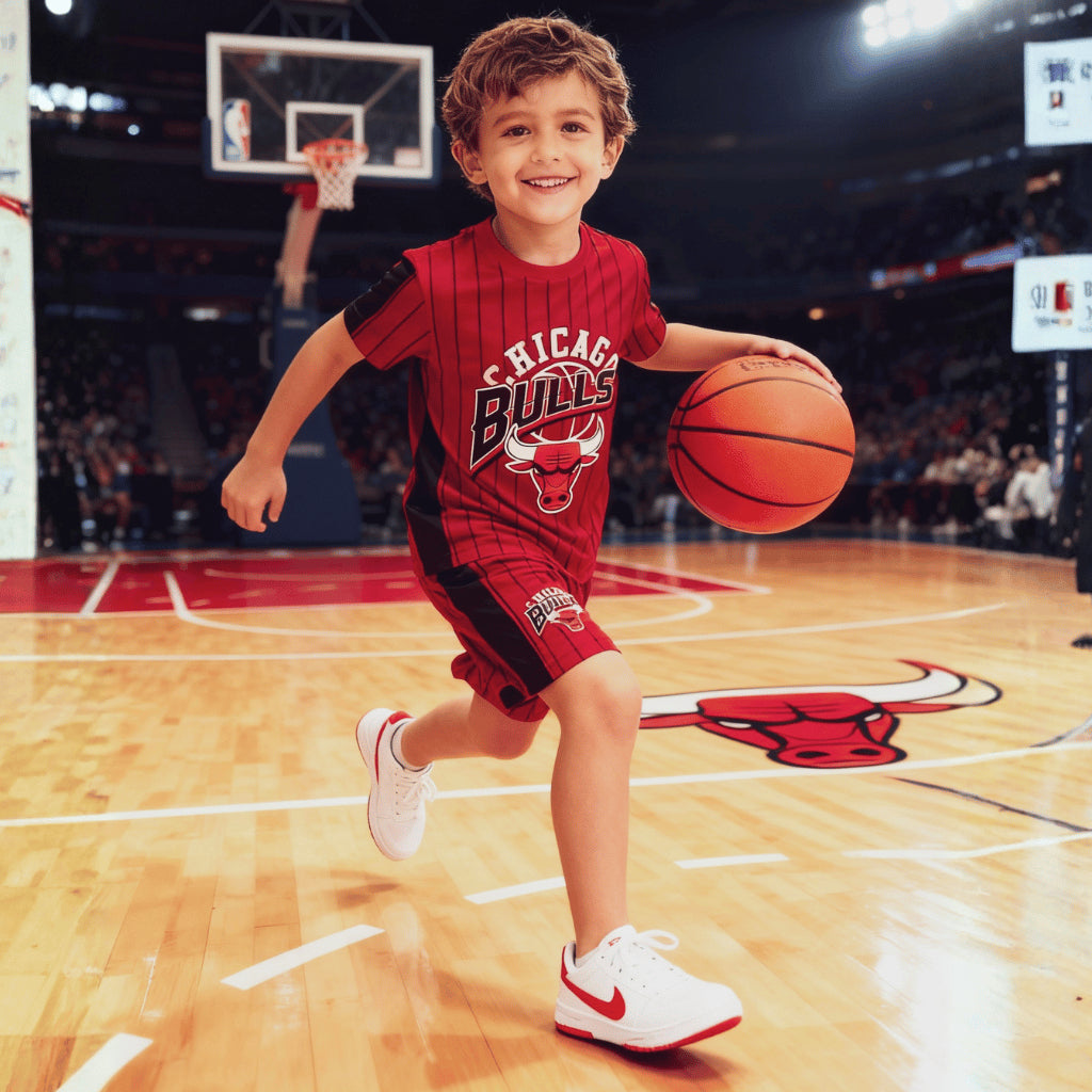 Chicago Bulls Kids' Active 2-Piece Jersey & Shorts Set – AA457 2-10 Years