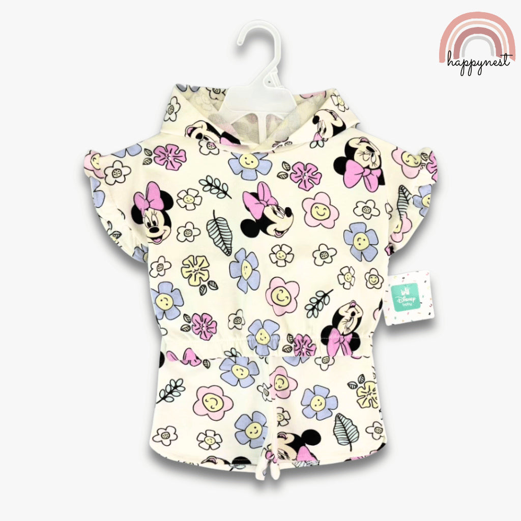 Minnie Mouse 2-Pc Floral Hoodie & Shorts Set | Girls 12-24 Months (AA489)