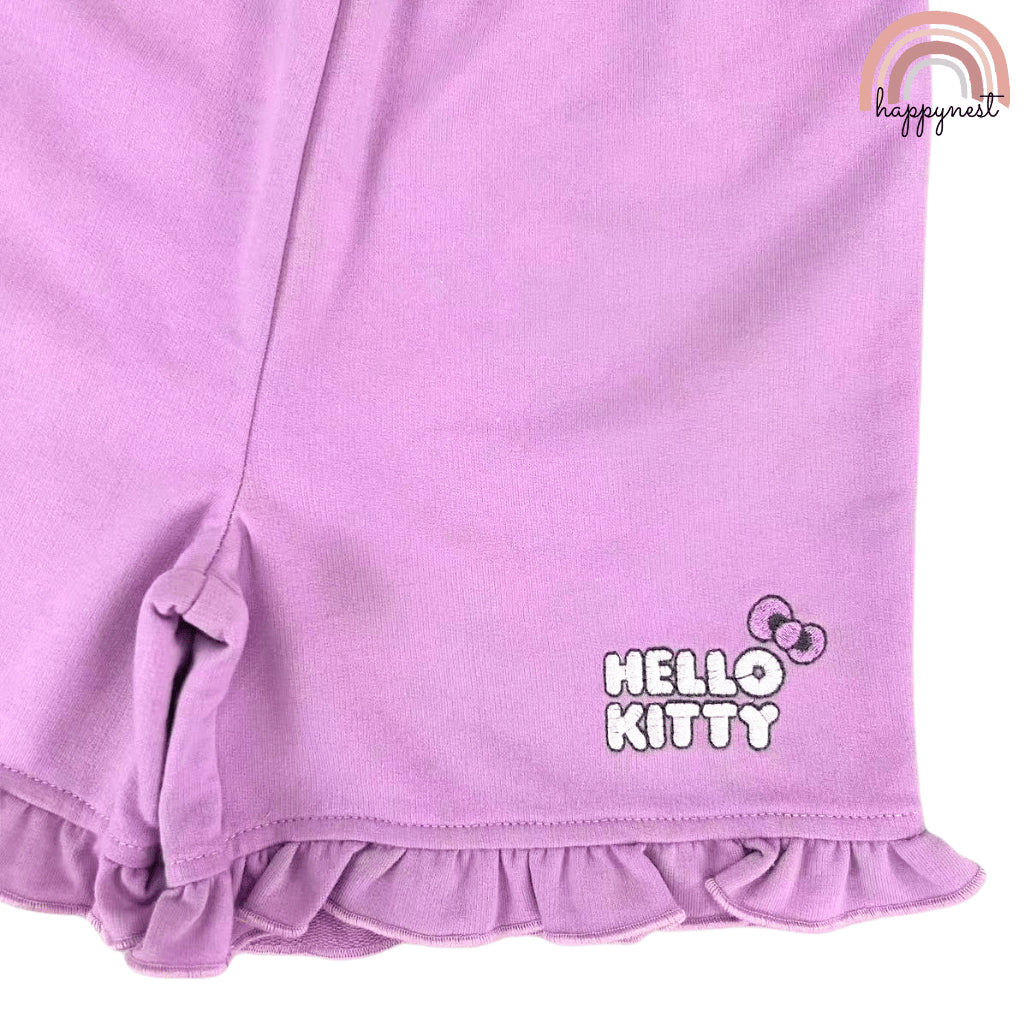 Hello Kitty Girls 2-Pc Ruffle Tee & Shorts Set | 2-10 Years (AA481)