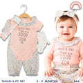 Tahari Baby Girl 4-Pc Gift Set 3-9 Months | Ribbed Bodysuit & Floral Bloomers (B64)