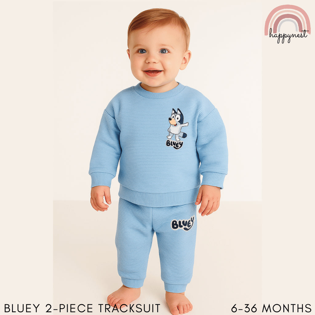 Bluey Baby & Kids 2PC Tracksuit – Sweatshirt & Jogger Pants Set | 6–36 Months (SS539)