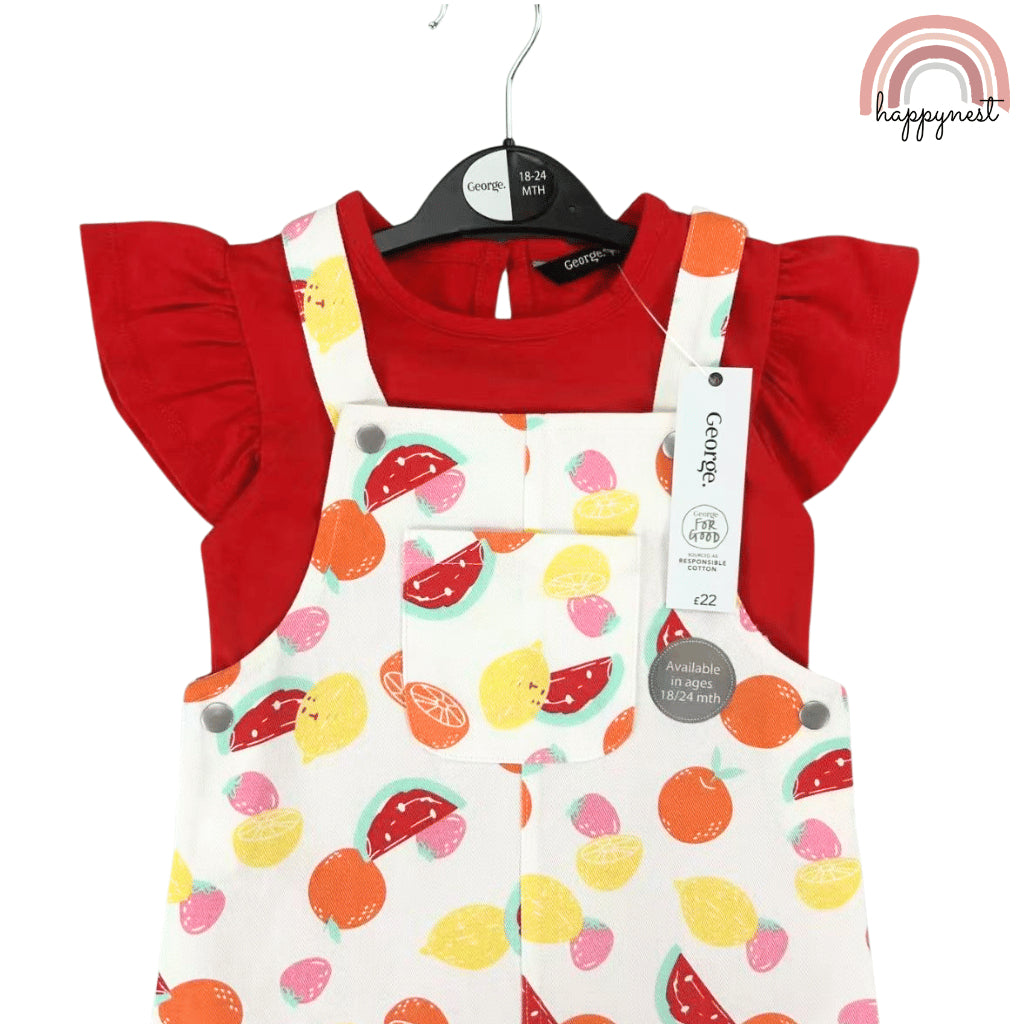 George Baby Jumper 2-Piece + Ruffle Sleeve Shirt Set (3–36 Months) | AA360