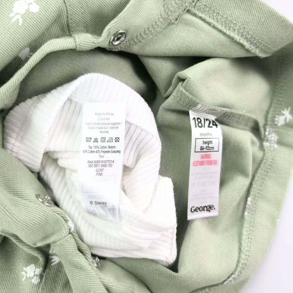 Green Jumper Baby 2-Piece + Ribbed Shirt Set (3–36 Months) | AA363