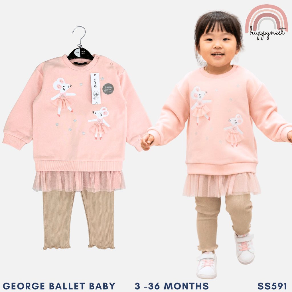 George Ballerina Terno Set Tutu Pullover (3-36M) | SS591