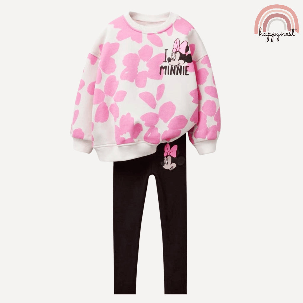 NEXT Minnie Mouse Floral Terno Set for Girls (3-7Y) | SS624
