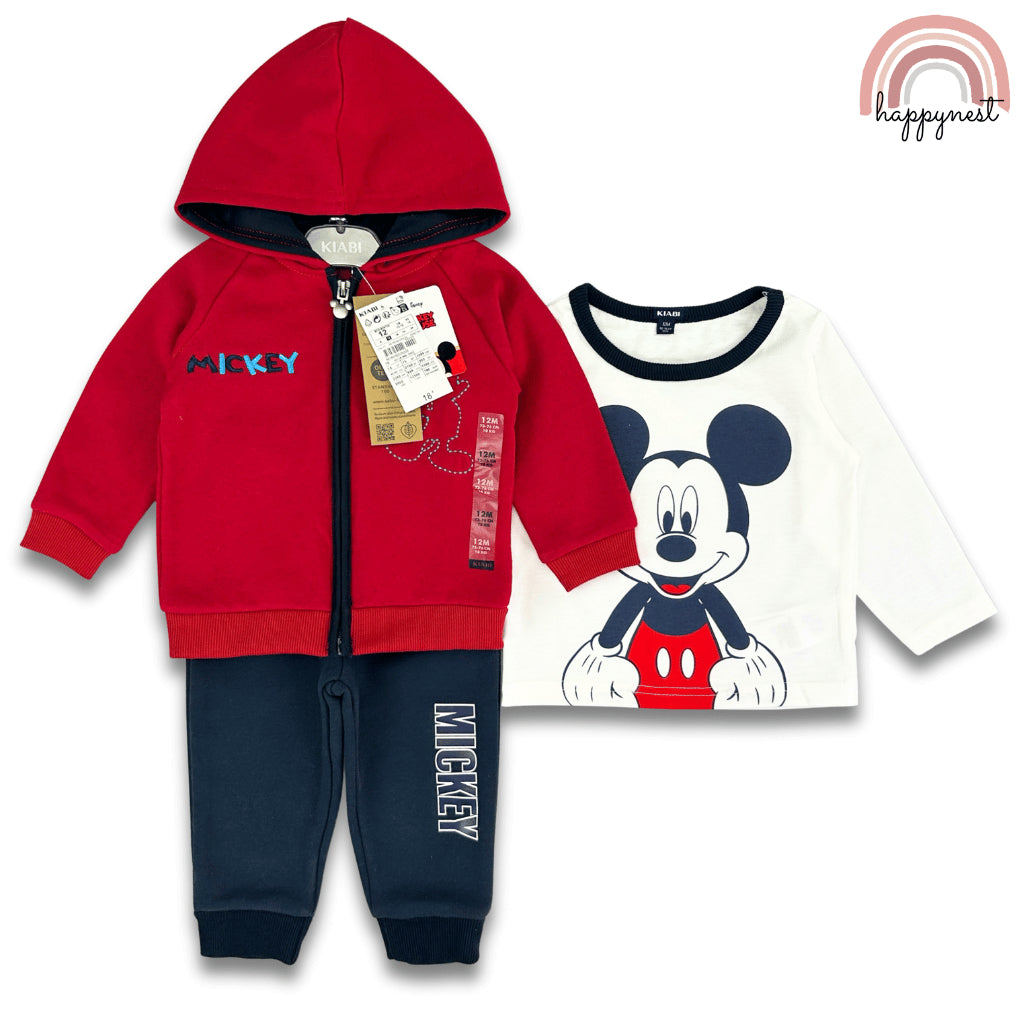 KIABI Mickey Mouse 3-PC Terno Hoodie Set (6-36M) | SS629