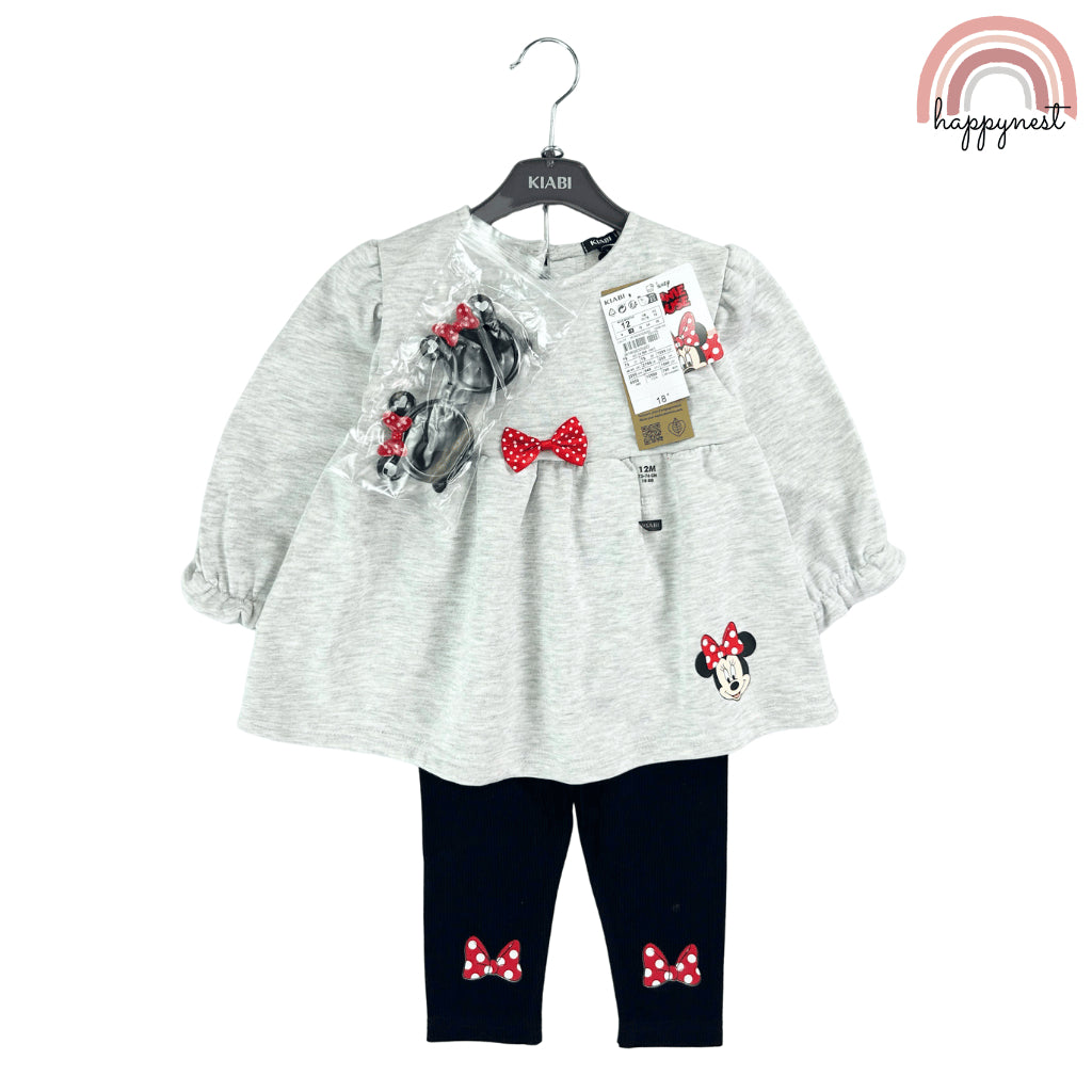 KIABI Minnie Shirt & Leggings Sunglasses Terno Set (6-36M) | SS601