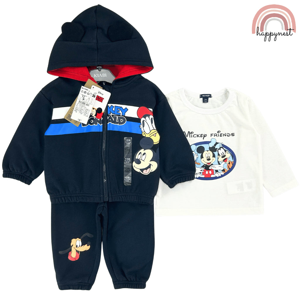 KIABI Mickey 3-PC Baby Terno Hoodie Set (6-36M) | SS627