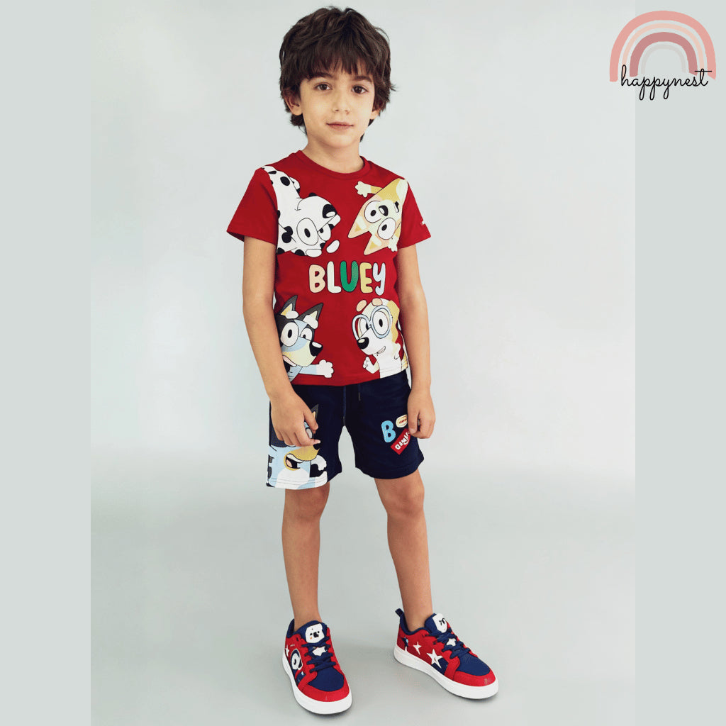 Bluey Red Terno Set for Kids Boys T-Shirt & Shorts (2-10Y) | AA447