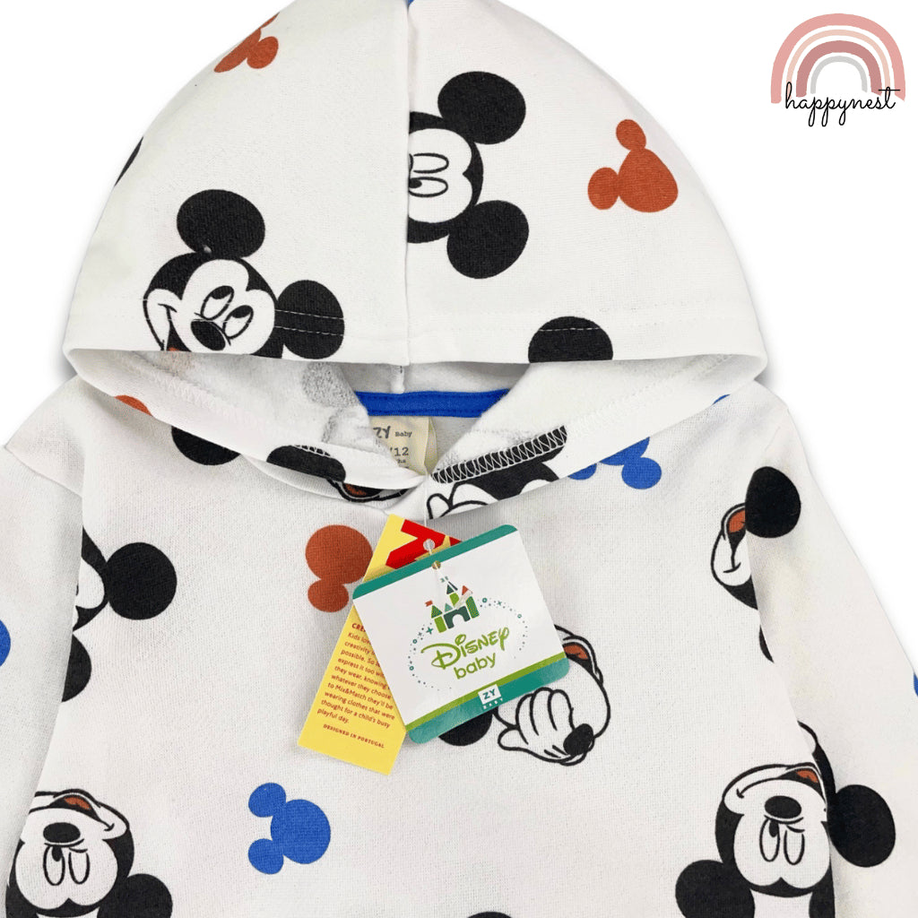Mickey Mouse White Hoodie & Pants Set for Boys 6-36M SS637
