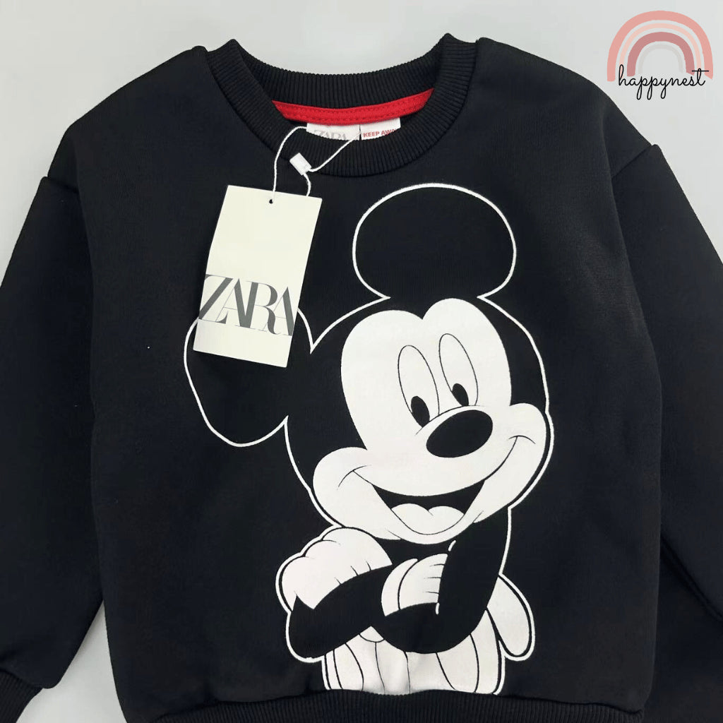 Mickey Mouse Kids Terno Set Sweatshirt Jogger Pants Black 2-8y SS652