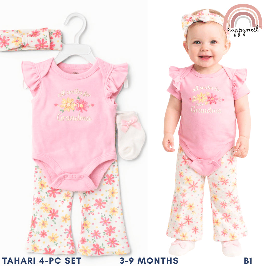 Tahari Baby Girl 4-Piece Set – 3 to 9 Months B1