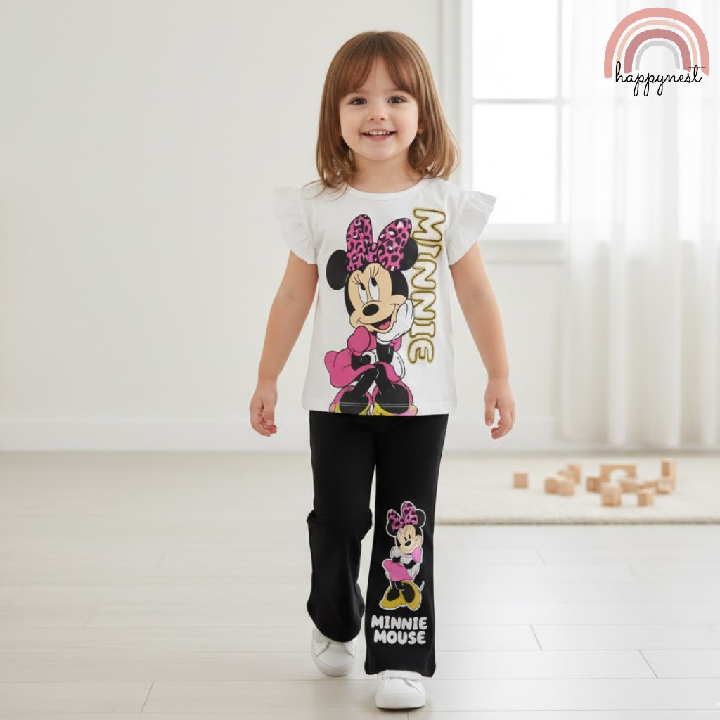 Disney Minnie Mouse Leopard Bow Ruffle 2-Piece Set (2-4 Years) - AA475