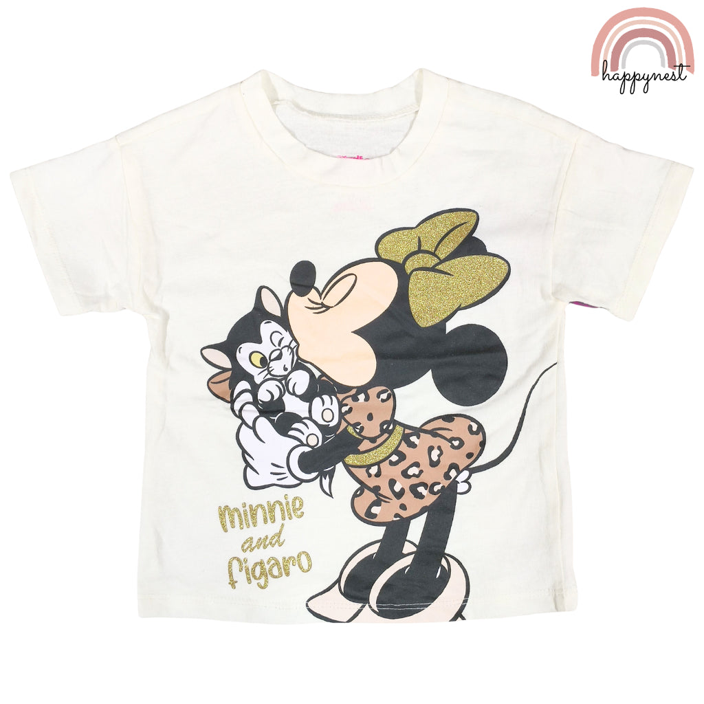 Disney Minnie & Figaro Leopard Shorts 2-Piece Kids Set (4 Years) - AA468B