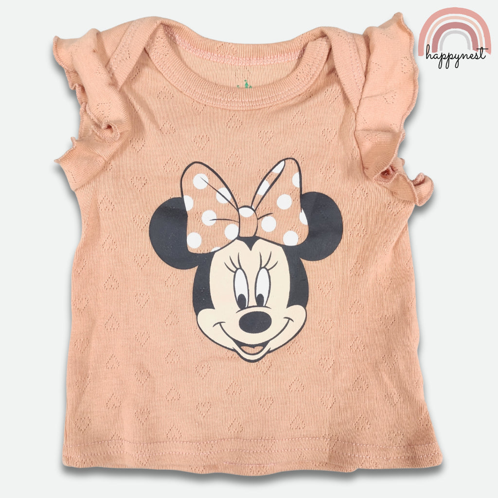 Minnie Baby Girl 3-Pc Flutter Set | Tan & Pink | 3 - 24 Months | B72
