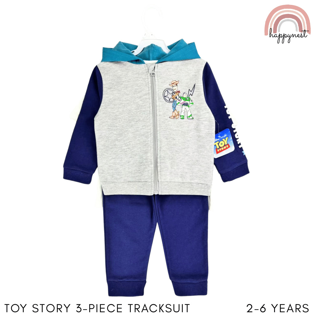 Toy Story Kids 3PC Tracksuit – Hoodie, Shirt & Jogger Pants Set | 12 Months - 7 Years (SS536)