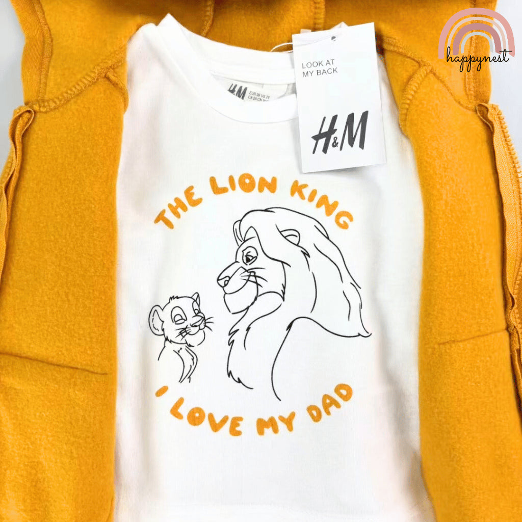 Lion King 3PC Kids Tracksuit – Hoodie, Shirt & Jogger Pants Set | 2–6 Years (SS532)