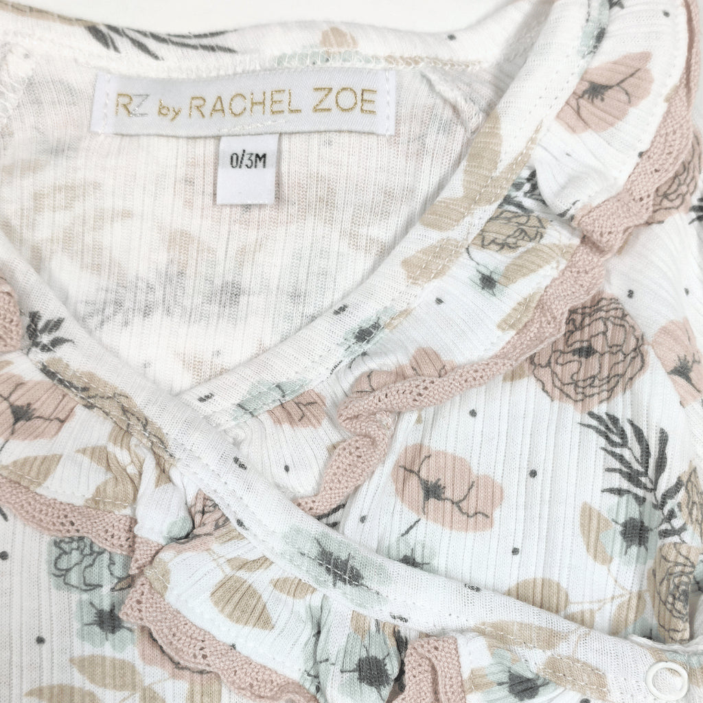 Rachel Zoe Floral Kimono Footie Set for Baby Girls 3-9M AA388