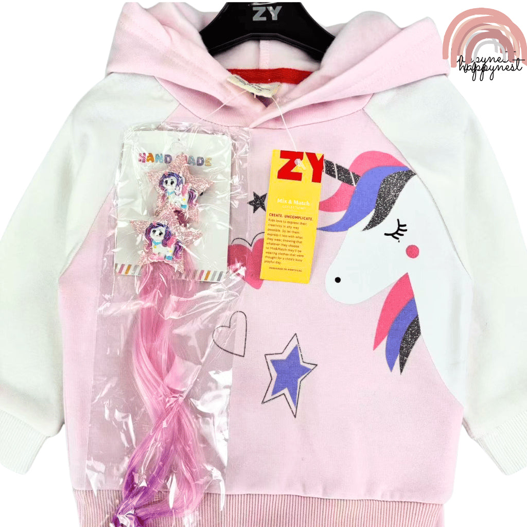 Magical Unicorn Baby Hoodie Jogger Terno Set (6-36M) | SS576