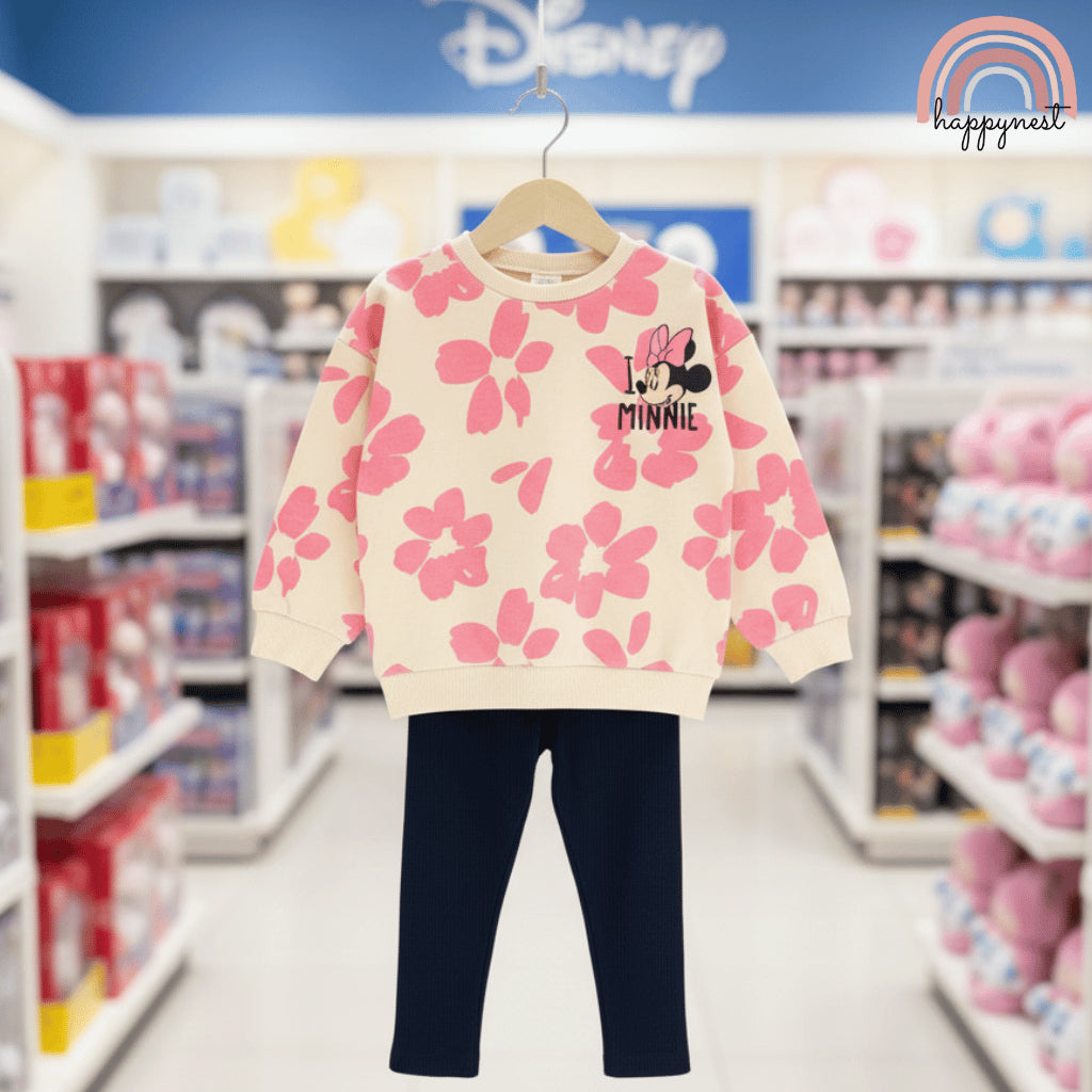 NEXT Minnie Mouse Floral Terno Set for Girls (3-7Y) | SS624