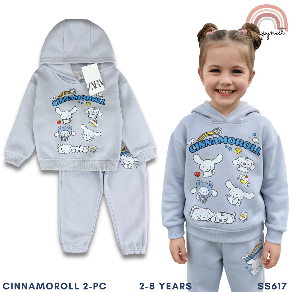 Cinnamoroll Hoodie Terno Set for Girls (2-8Y) | SS617