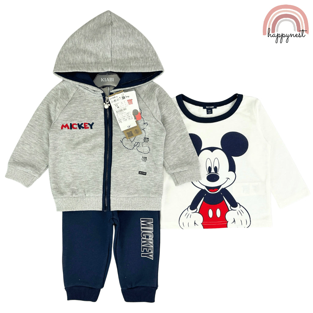 KIABI Mickey Mouse 3-PC Terno Hoodie Set (6-36M) | SS626