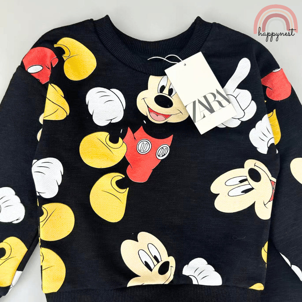 Mickey Mouse Terno Set Kids Sweatshirt Jogger Pants Black 2-8y SS653
