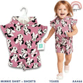 Minnie Girls 2-Pc Ruffle Hoodie & Shorts Set | Soft Cotton | 18 Months -  4 Year AA466