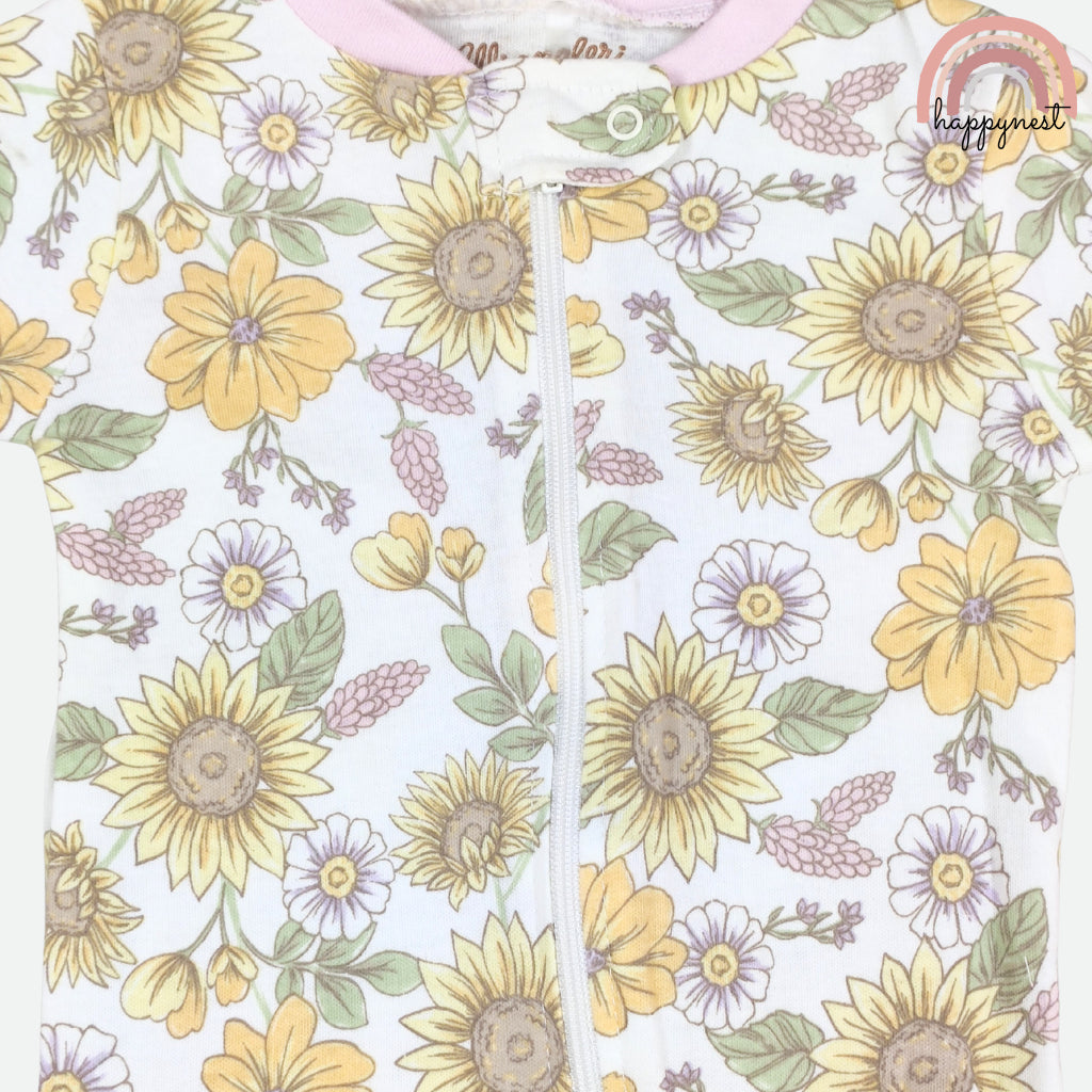 Wrangler Baby 2-Pc Sleepsuit & Headband Set | Sunflower Print (B57) 6-9 Months