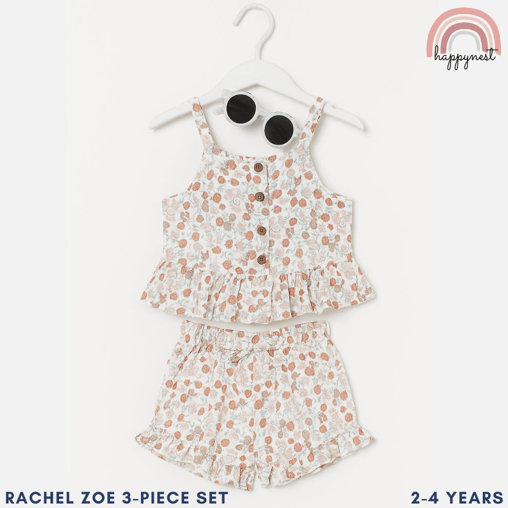 Rachel Zoe 3-Piece Floral Set for Girls 2-4 Years | Summer OOTD AA249