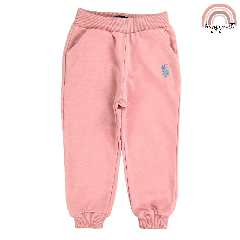 Polo Girls Tracksuit – Floral Sweatshirt & Jogger Pants Set | Overruns Quality | 2–8 Years (SS524)