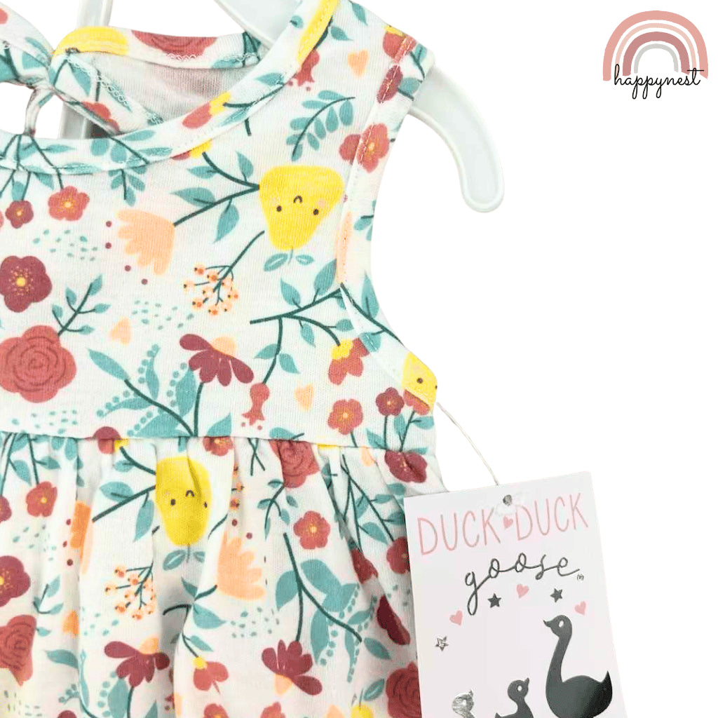 Floral 3-Piece Baby Set with Reversible Hat & Bloomer, 6–24 Months – AA255