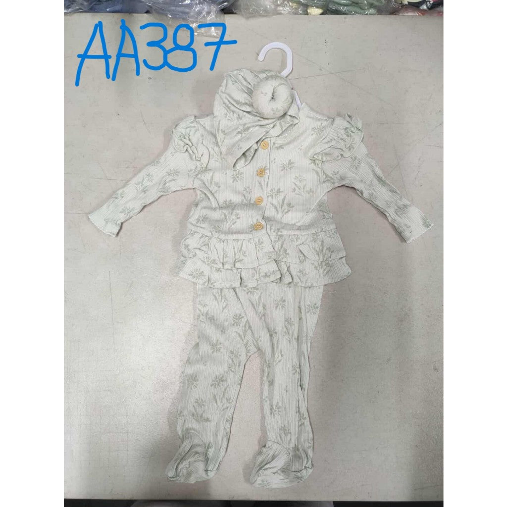 Baby Girl 2-PC / 3-PC / 4 PC Ruffle Long Sleeve Outfit Set Rachel Zoe 3-6-9 Months