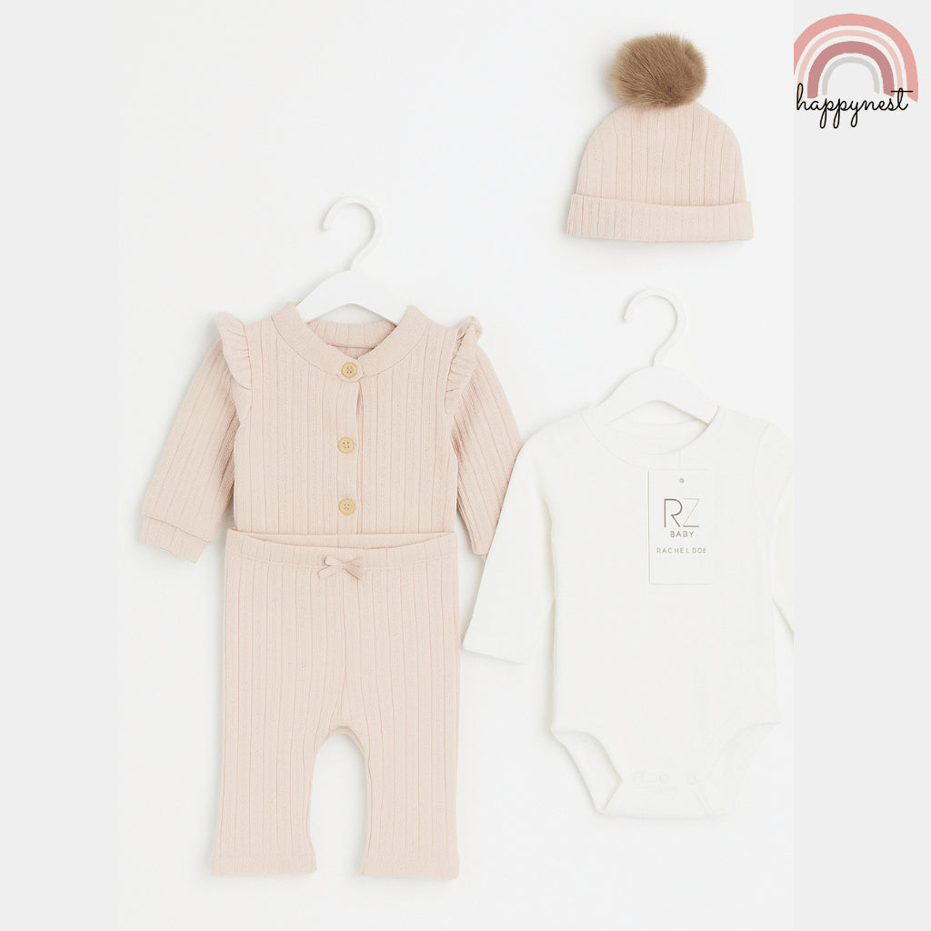 Rachel Zoe 3-PC Knit Outfit for Baby Girls 3-9M AA386