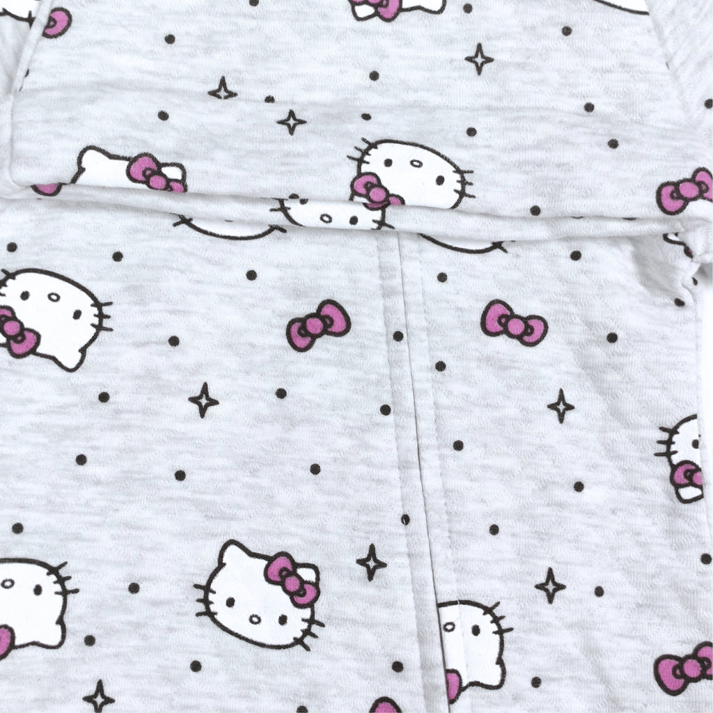 Hello Kitty Baby 2-Piece Footed Sleeper & Ear Hat Set - Grey Newborn - 9 Months AA392