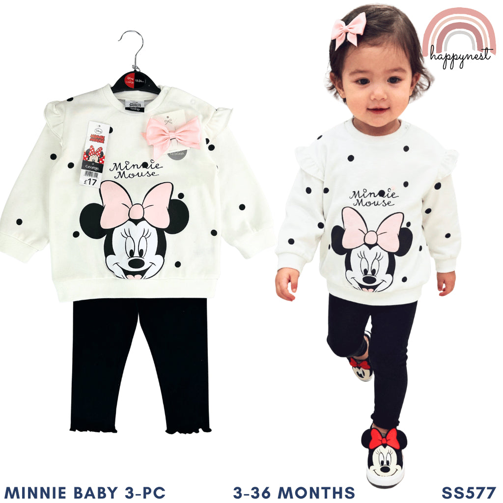 Minnie Mouse Polka Dot 3-PC Terno Set (3-36M) | SS577