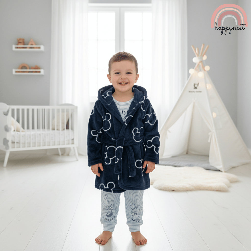 Mickey Fleece Robe Pajama Terno Set (3-36M) | AA439