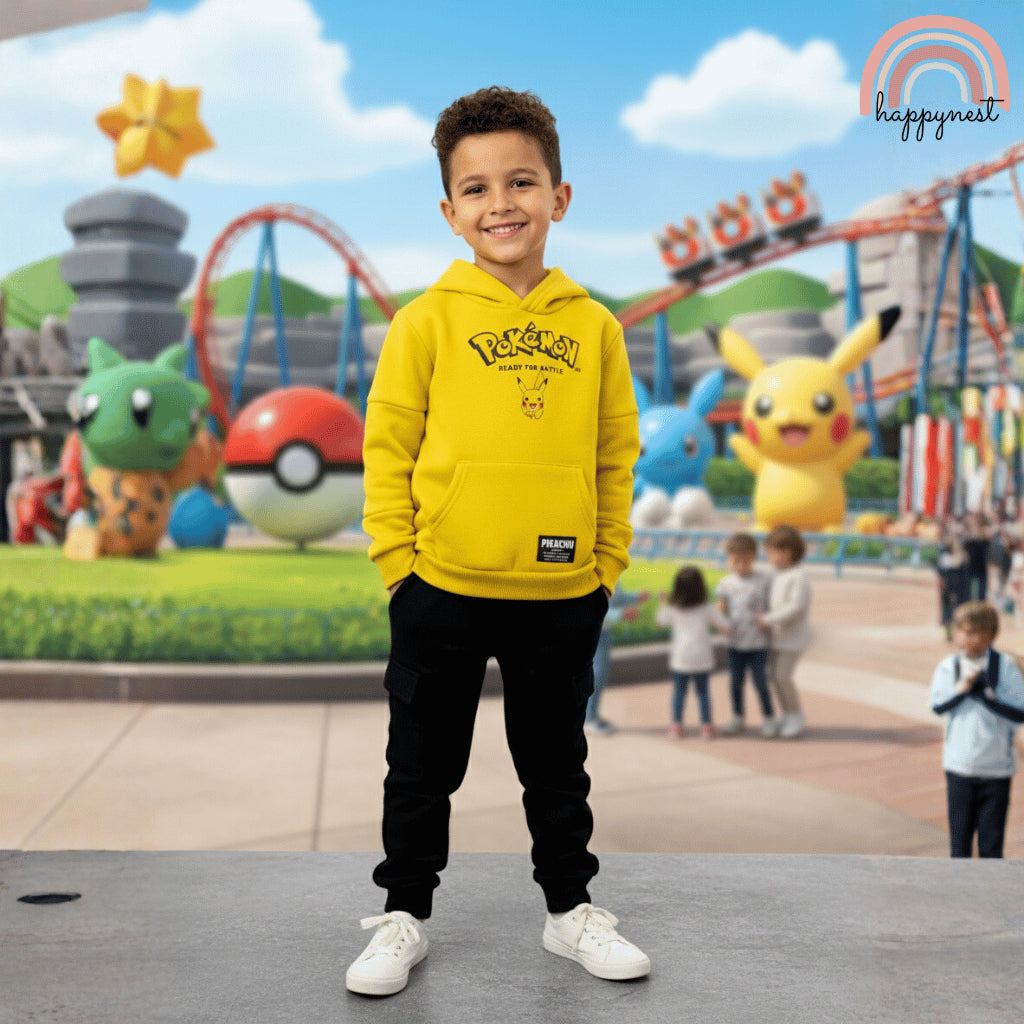 Pokemon Pikachu Hoodie & Pants Terno (2-8Y) | SS650